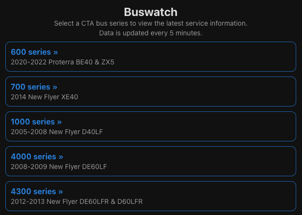 Screenshot of Buswatch